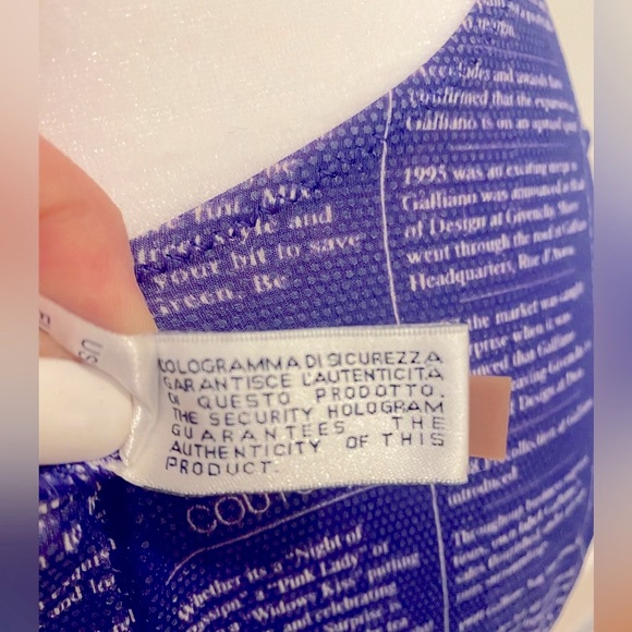 Beautiful rare vintage John Galliano gazette newspaper swimsuit - Picture 5 of 8